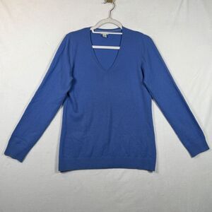 L.L. Bean Blue V-Neck Cashmere Sweater – Women’s Small